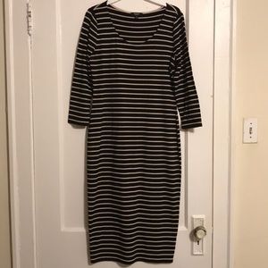 PREMISE Dresses - Black and Cream Dress!